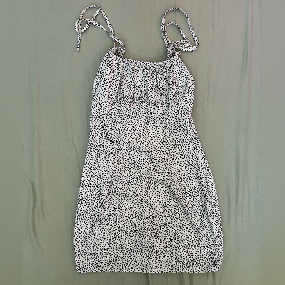 SHEIN Black and White Polka Dot Dress